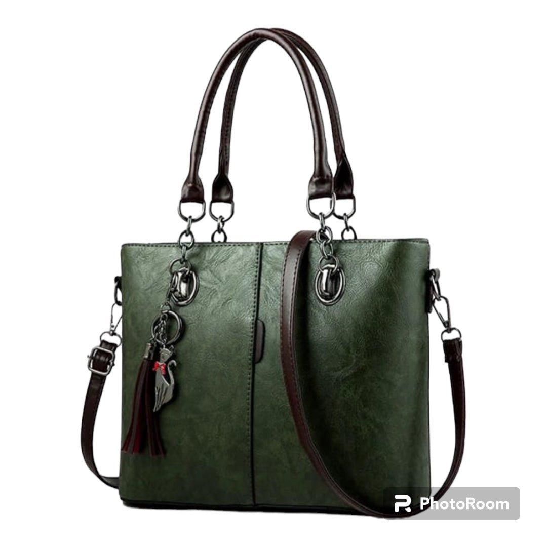 Ladies Designer Luxury Leather Handbags with Solid Shoulder Strap