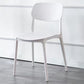 MFurn Contemporary Scandinavian Macaron Square Plastic Stackable Dining Chair Backrest For Dining Room-Various Colours