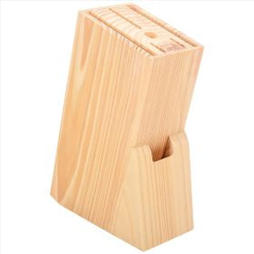 MHome Wooden Knife Holder for Kitchen | Cutlery Stand | Wooden Storage Block with 6 Slots | Knife Stand for Kitchen use | Chef Cutlery Stand | Multipurpose Kitchen Accessories Organizer