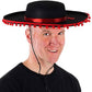 Funny Party Hats Matador Costume – Spanish Hat - Black and Red Matador Hat - Spanish Bull Fight Hat - Black Sombrero Hat, Matador Spanish Bull Fighting Costume Hat, One Size