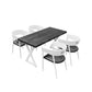 MFurn Monda 4 - Person Solid Industrial Wood Top Double Pedestal Dining Set-Various Colours Available. Only Available On Pre-Order