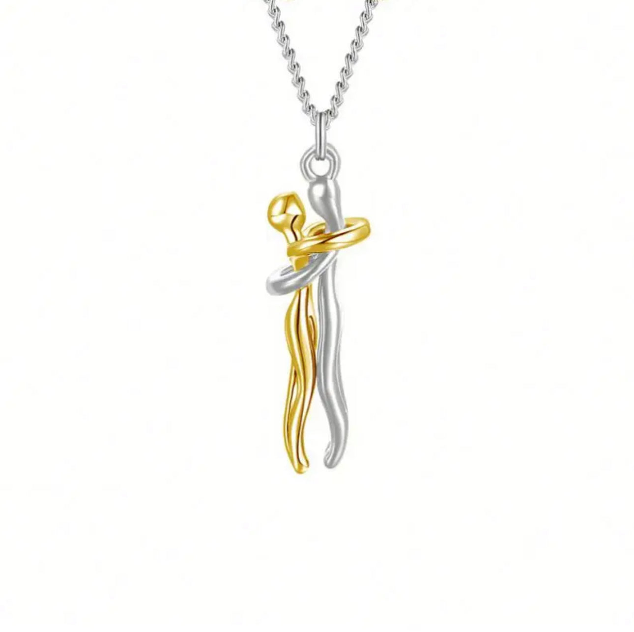 INFINITY Hug  Pendant Necklace Sterling Silver For Lovers