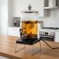 MHome Glass Tea Water Dispenser Hot Drink Kettle Bucket with Heater Water Inlate Base Black