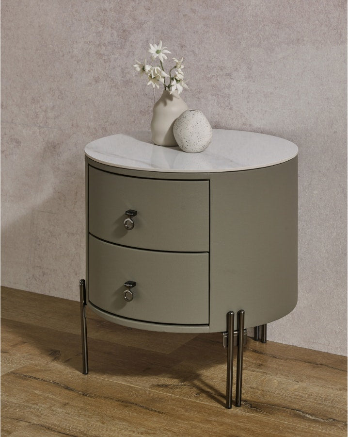 MFurn Modern 2-Drawer Nightstand, Storage Bedside Table for Bedroom, Living Room-Various Colours