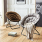 MFurn Folding Moon Chair Velvet Saucer Chair Various Colours