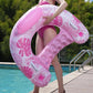 Inflatable Pool Float with Canopy with Cup Holder Compact Lounger for Lake Summer Beach-Various Options
