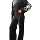 Ladies Floral Embroidery Knitted Loungewear 2pc - Various Colours