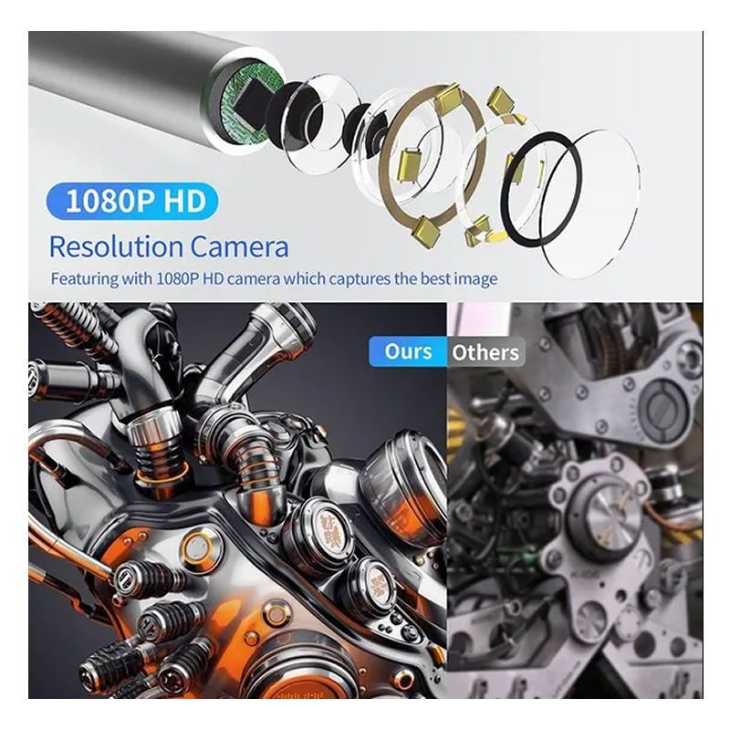 Endoscope Camera 2.4” Handheld IPS Screen 5M