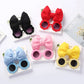 Retro Baby Sunglasses With Hair Band Set Girls Kids Children Cute Cool Toy Shade Glasses Bows Headband for 0-3 Years Hair Accessories