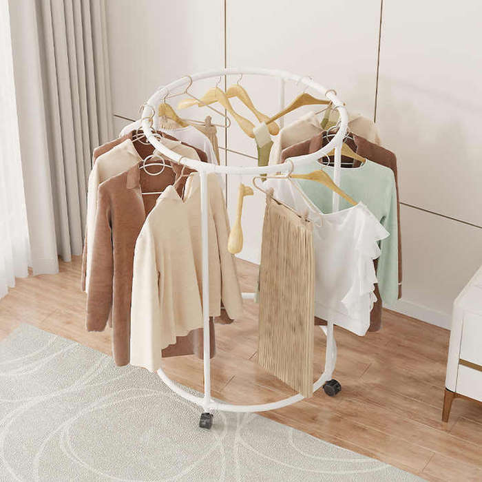 Curtain Free Standing Drying Rack Simple Modern Coat Rack