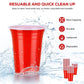 Reusable Plastic Party Cups Various Colours x 50pc