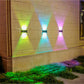 Triple Light Source Solar Powered Sensor Wall Light RGB With 2 Lighting Modes