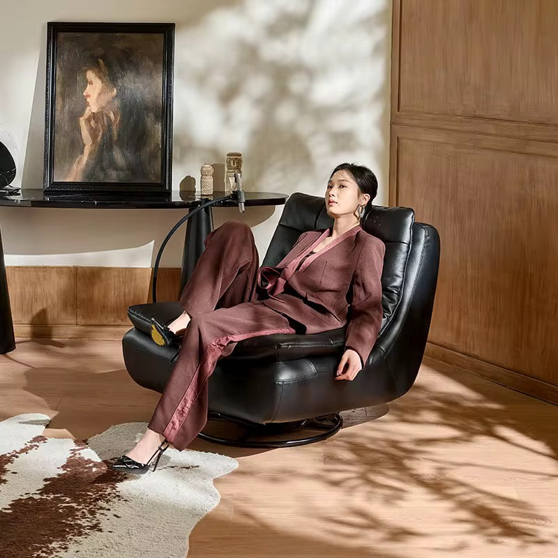 MFurn Modern Italian-style single sofa, suitable for bedroom, living room, and balcony; rocking and swivel beanbag chair; can be used for sleeping or reclining-Various Options