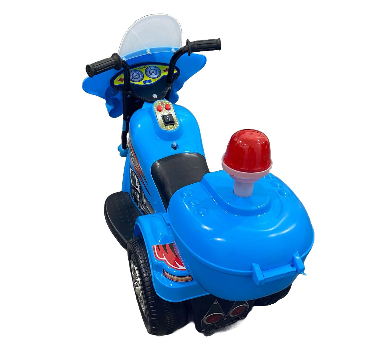 Kids Ride On Electric Police Motorcycle - Red/Blue