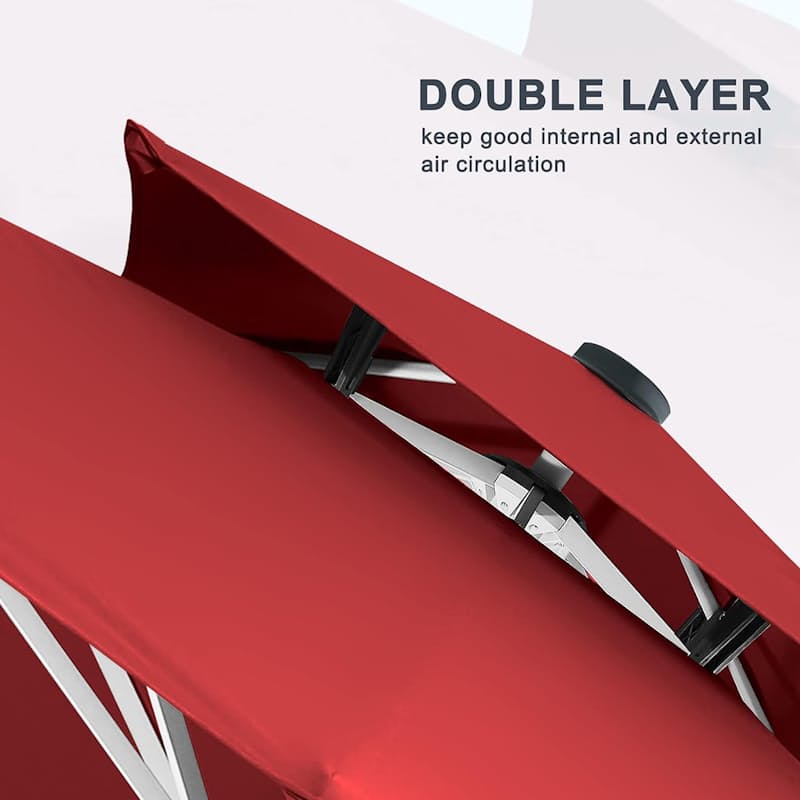 Weather-Resistant Cantilever Umbrella With LED Lighting