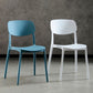 MFurn Contemporary Scandinavian Macaron Square Plastic Stackable Dining Chair Backrest For Dining Room-Various Colours