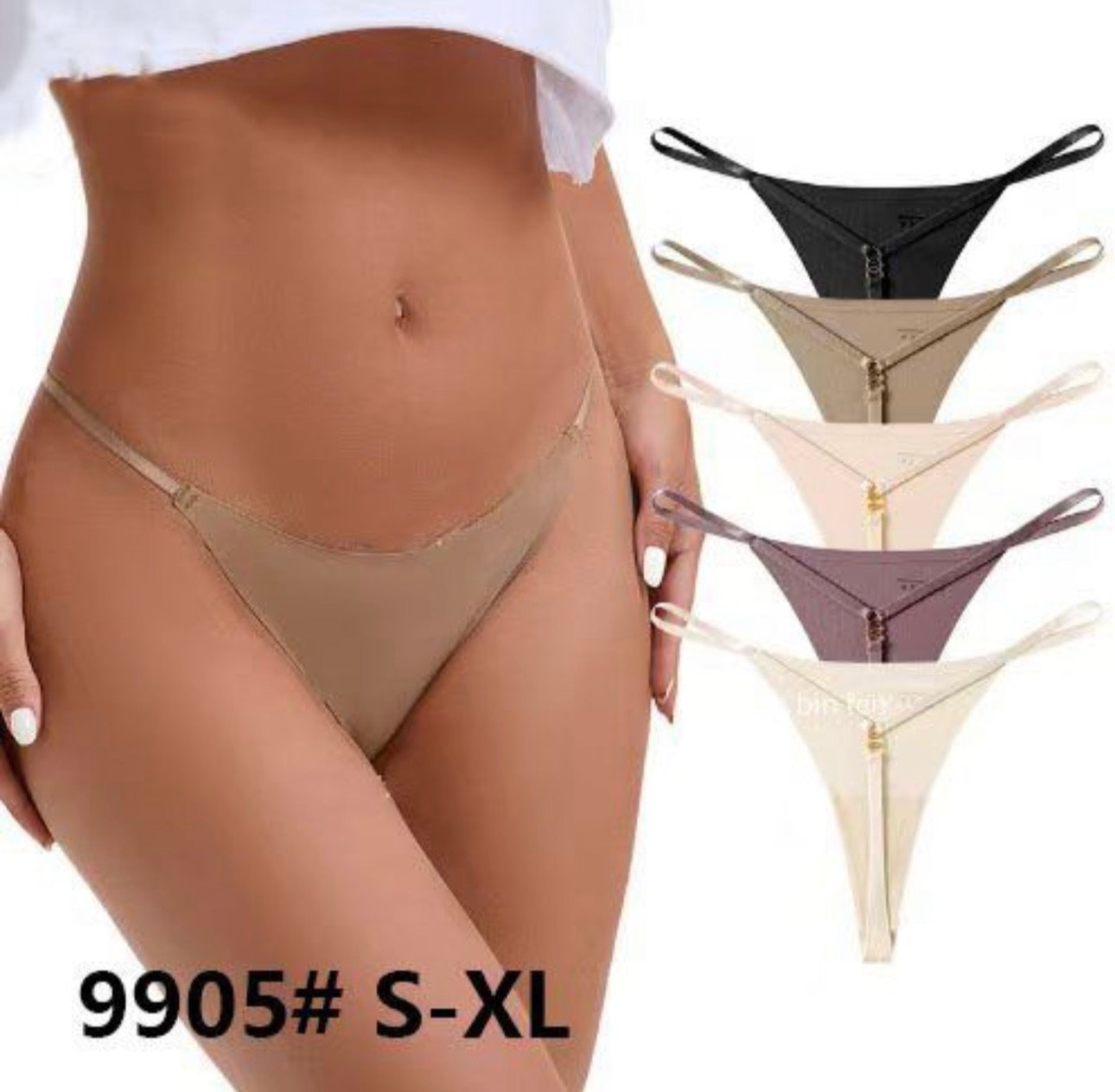 Ladies G-string Thongs Women Underwear Thong Seamless Panties Stretch T-back Tangas Low Rise 5pc Pack