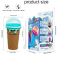 Slushie Maker Cup, Quick Frozen Magic Cup 500ml Slushy Cup Silicone Smoothies Squeeze Cup with Lid for Milk Shake, Fruit Juice, Cola