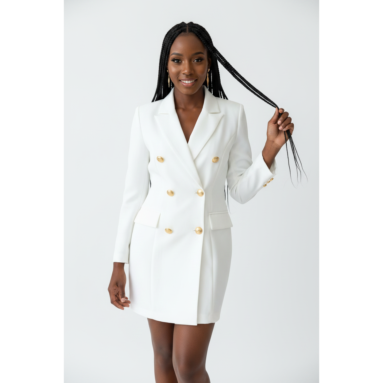 Ladies Double Breasted Blazer/Mini Skirt 2pc Set-Various Colours