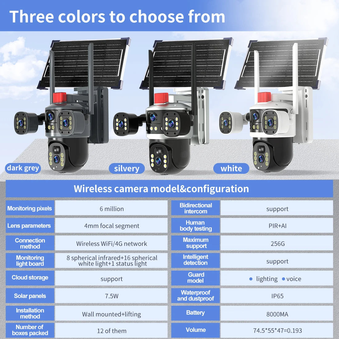 MTech 12MP Solar CCTV Camera | Wireless Outdoor Security with Color Night Vision