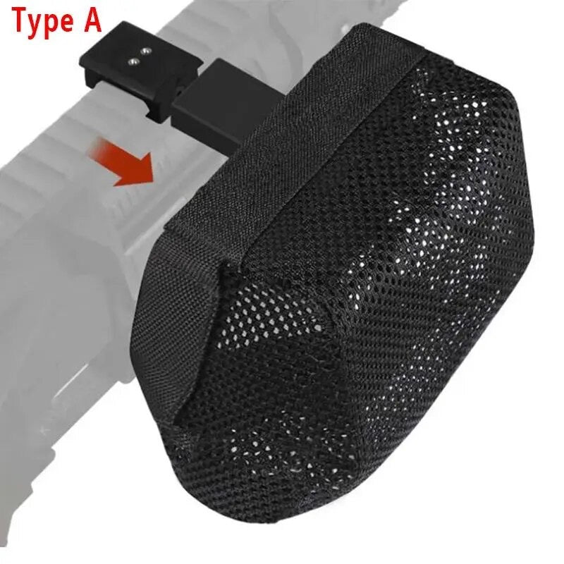 Tactical M4 Brass Ar15 Catcher Rifle Mesh Trap Shell Catcher Wrap Around Zipper Bag Shooting Hunting Accessories Ammo Catcher