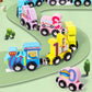 MTech Kids Magnetic Wooden Toy Train Set