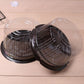 Round Plastic Box With Black Base 10pc Pack Various Options