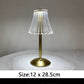 MTech Nordic Crystal Rechargeable Table Lamp LED Bar Lamp Touch Dimmable Golden Desk Lamp Living Room Bedroom-Various Options