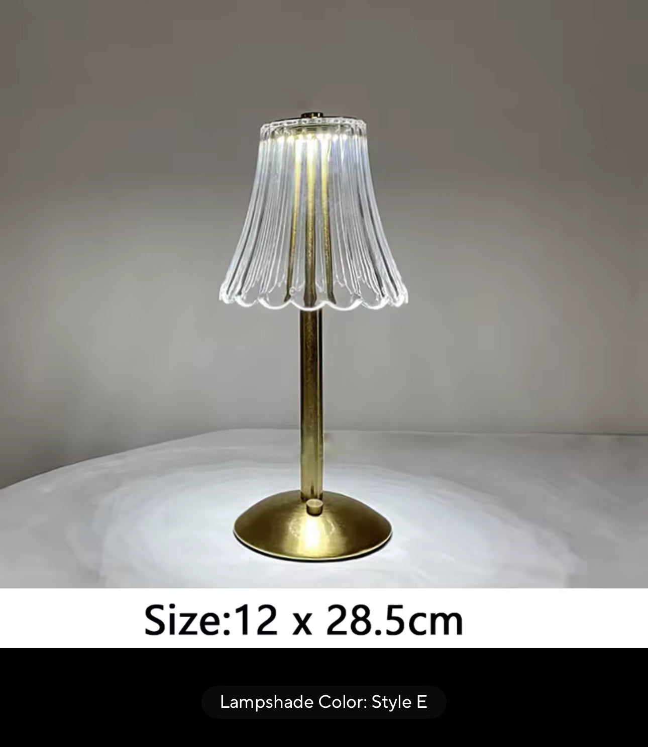 MTech Nordic Crystal Rechargeable Table Lamp LED Bar Lamp Touch Dimmable Golden Desk Lamp Living Room Bedroom-Various Options