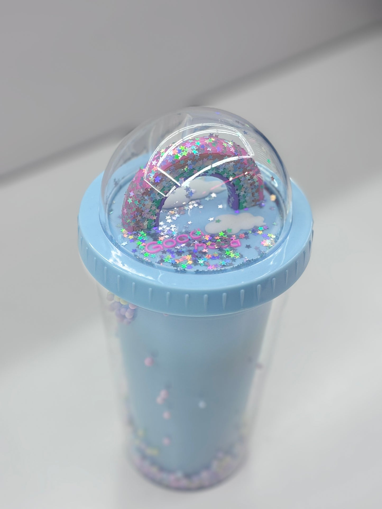 Double Walled Rainbow Plastic Water Cup