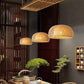 MHome Bamboo Wicker Rustic Vintage Rattan Shade Hanging Pendant Light-Various Options