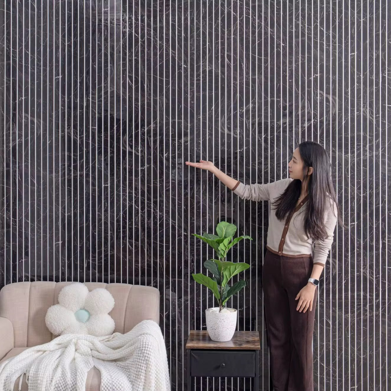 MHome 3D Wood Grain Self-Adhesive Wallpaper – Waterproof Wall Décor