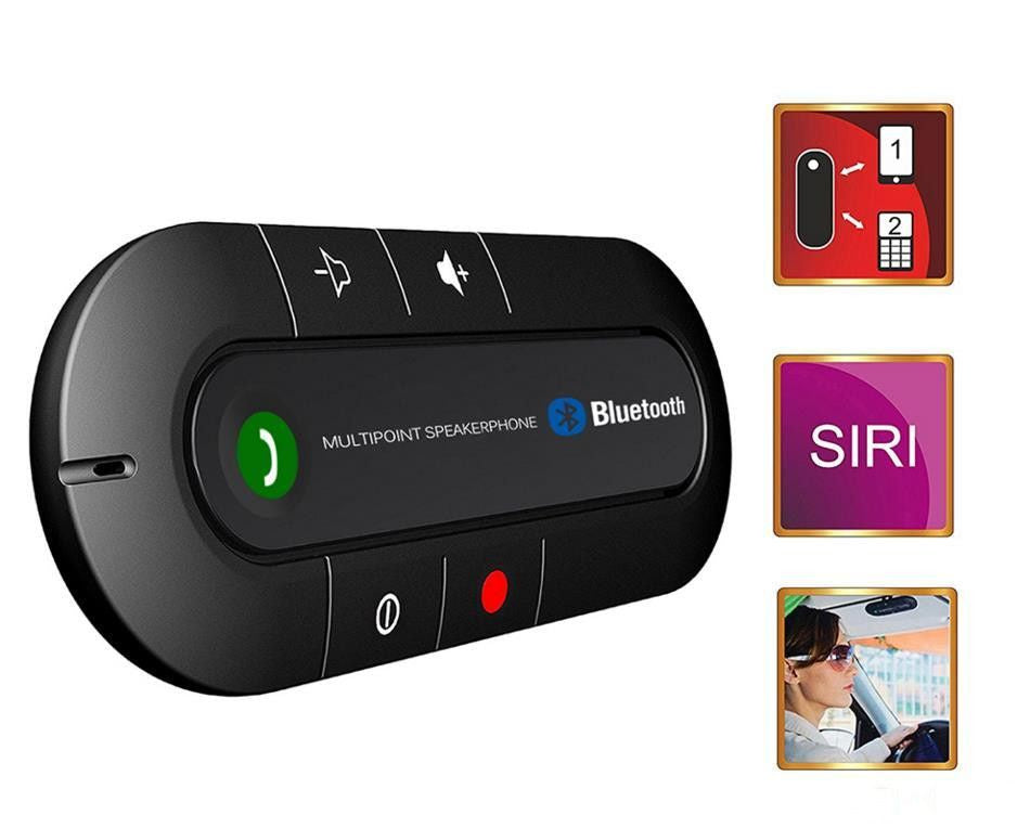 New Sun Visor Car Bluetooth Adapter Receiver FM Transmitter Wireless Bluetooth Speakerphone Hands-Free MP3 Music Player Car Kit