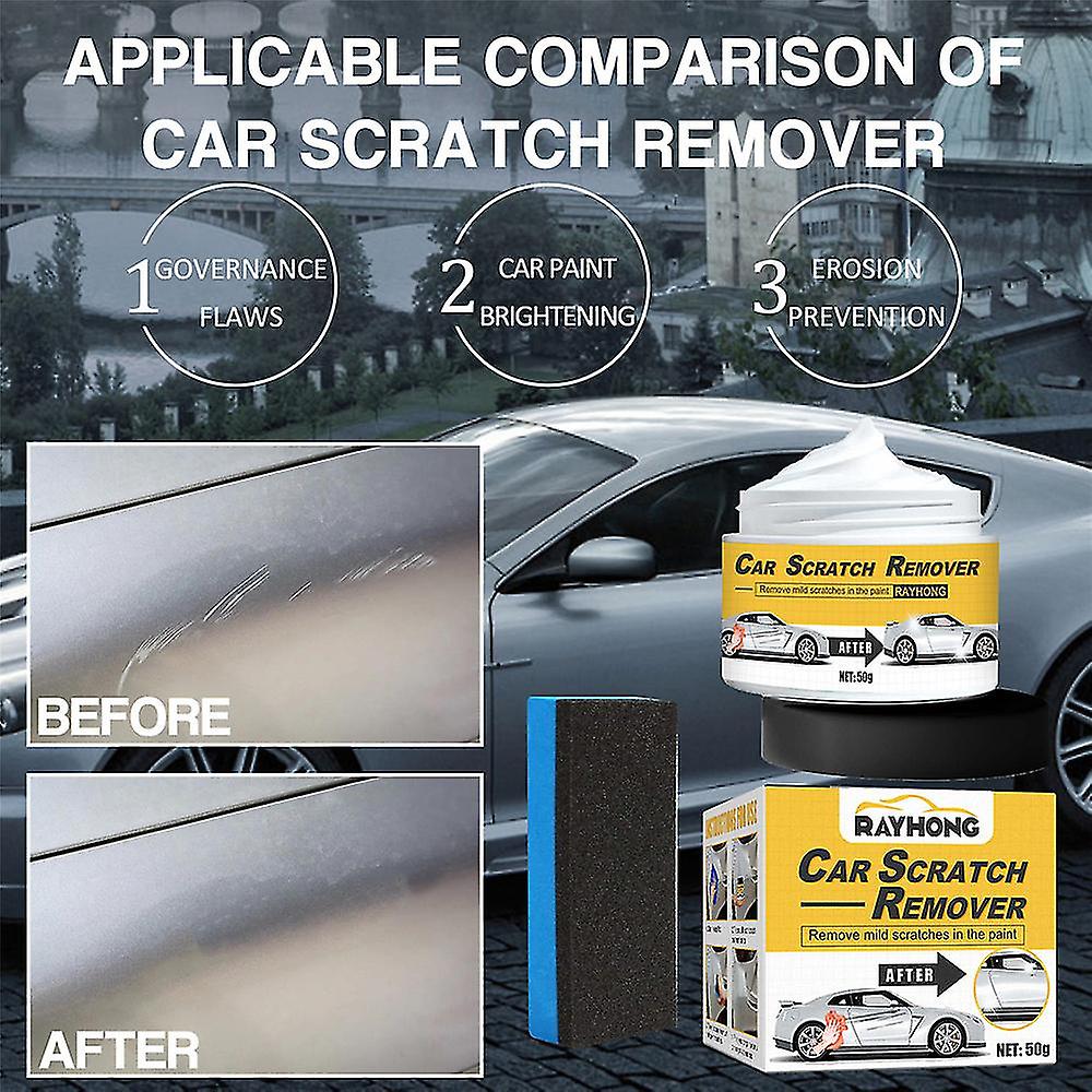 Rayhong Car Scratch Remover Car Scratch Recovery Cream Car Paint Repair Scratch Maintenance Agent 50G