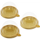 50pc Clear Plastic Gold Mini Cake Dome