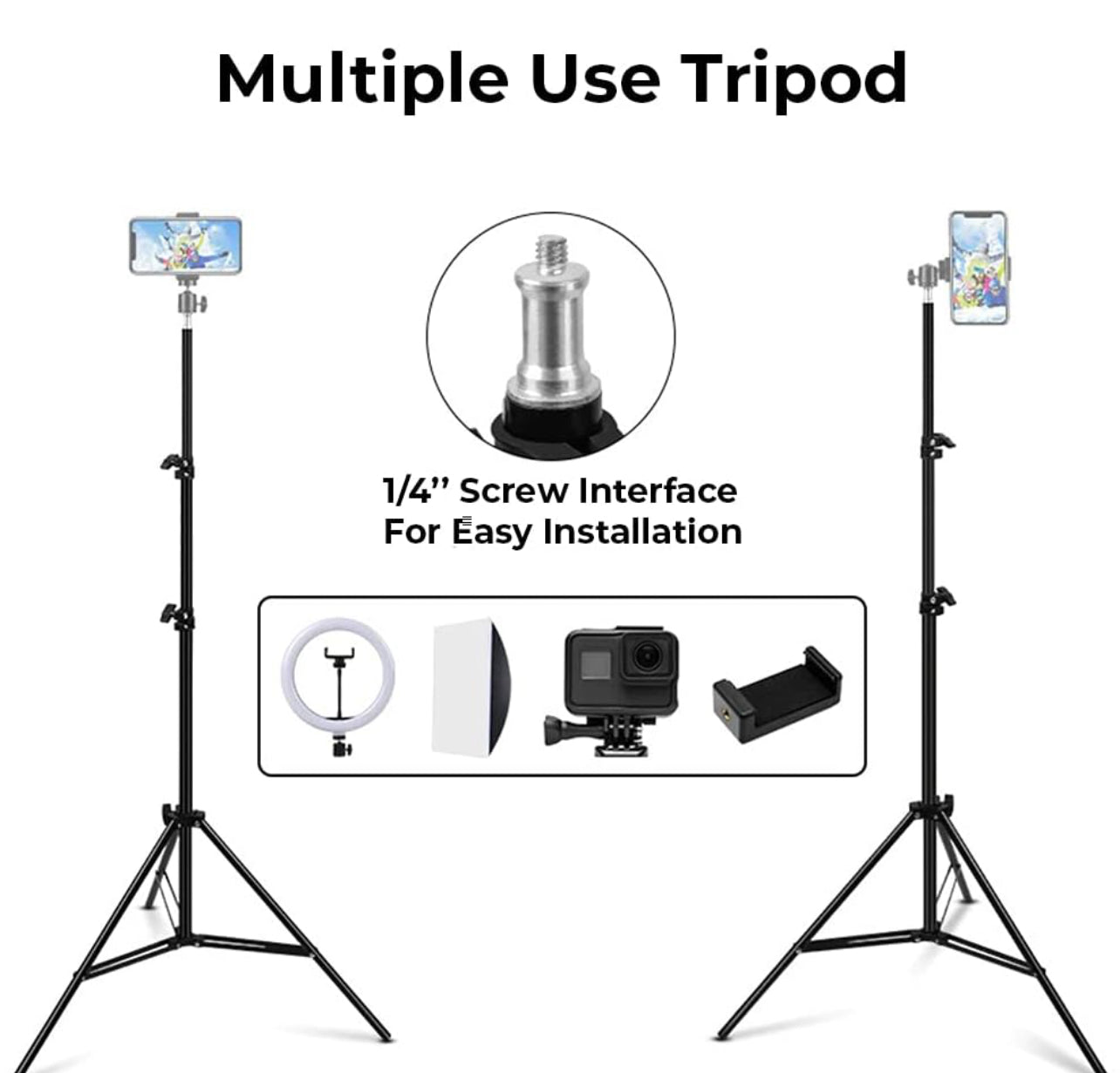 Ring Light Stand 2.1m - Universal Can Be Used For Many Options