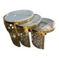 Ensemble Nesting Coffee Tables - Gold/Black