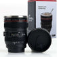 Camera Lens Coffee Mug | Steel Insulated Travel Tea Cup, Thermos Flask 400 ML, Black.