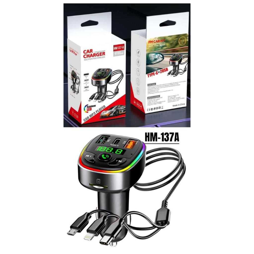 Car Charger & Bluetooth FM Transmitter/MP3 Player with a digital LED display