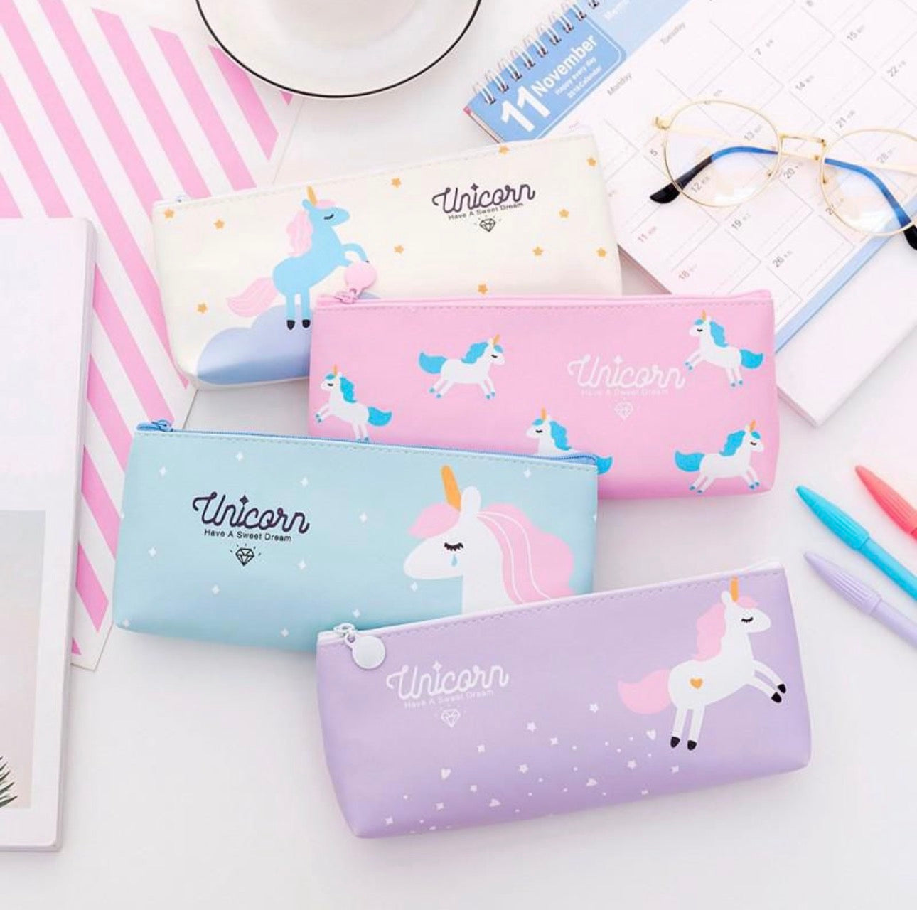 Kids Back To School Unicorn Pencil Cases