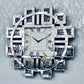 Mirror Wall Clock Modern Design Big Size Diamond Wall Clocks Home Decor Silent Luxury Gold Glass Living Room Decoration Gift