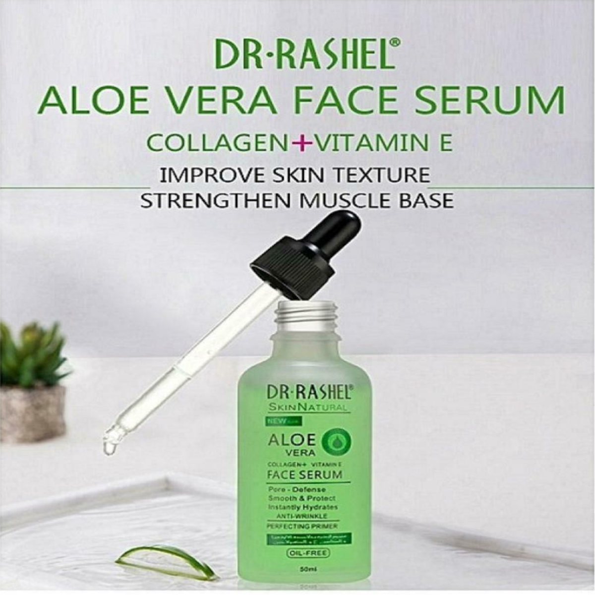 Dr. Rashel Aloe Vera Soap, Face Serum, Facial Peeling/Scrub & Moisture Cream Day/Night Mask - Combo