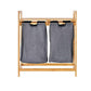 MHome 2:1 Bamboo Laundry Basket