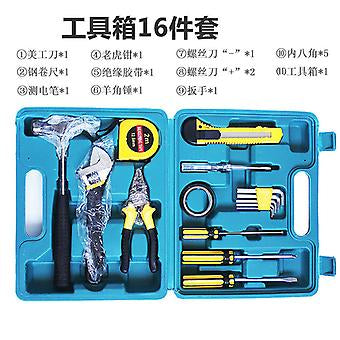 Maintenance Toolkit 16 Pieces Of Household Combination Tool Manual Electric Tool Kit Car Repair Wholesale Hardware Tool Set