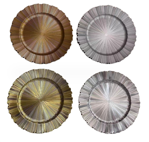 MHome Under Charger Plates 6pc Set-Various Colours