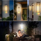 MTech Solar Powered Sensor Double Wall Light With Hanging Hook 1200mah Battery 18W 2pc