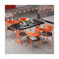 MFurn Monda 4 - Person Solid Industrial Wood Top Double Pedestal Dining Set-Various Colours Available. Only Available On Pre-Order