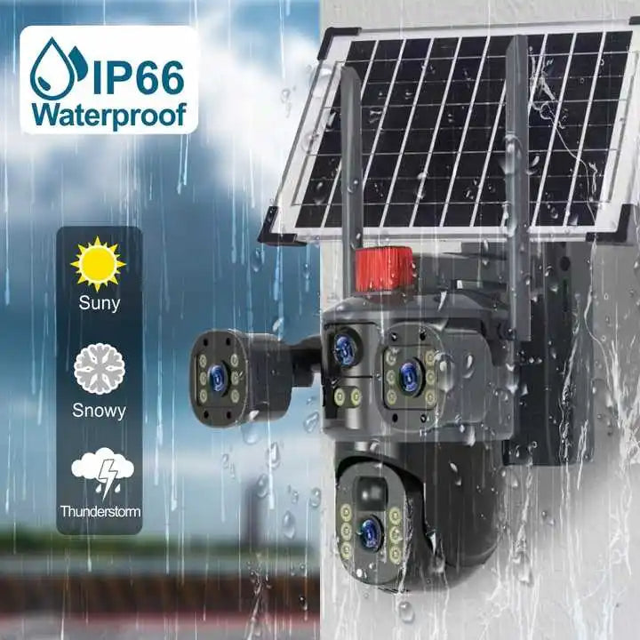 MTech 12MP Solar CCTV Camera | Wireless Outdoor Security with Color Night Vision