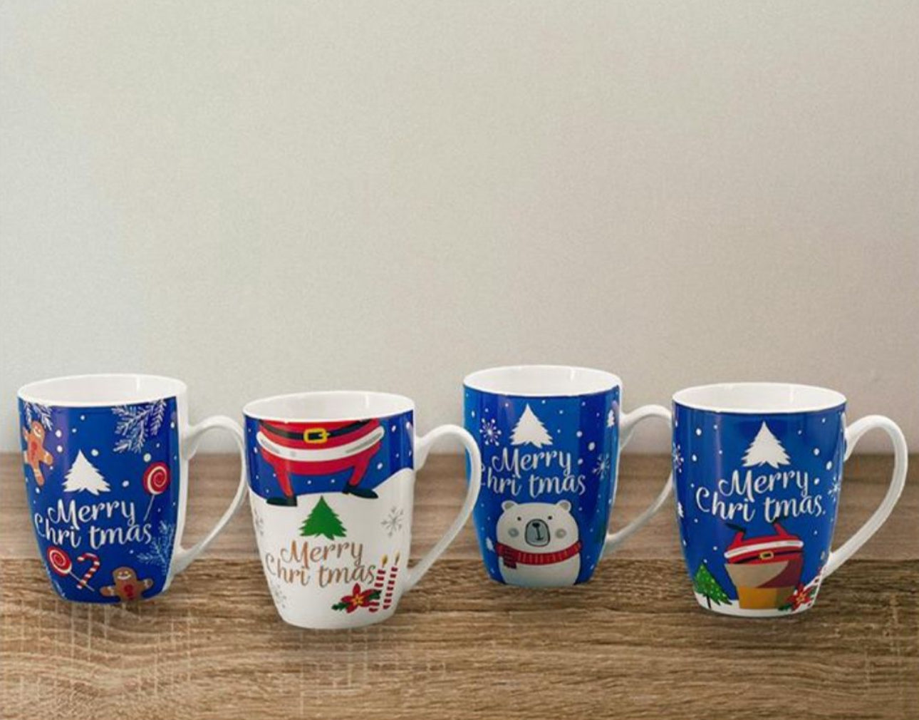 MHome Christmas Ceramic Mug 6pc Set - Various Options