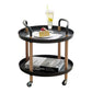 New Elements 2-Tier Rolling Corner Table Trolley with Handles